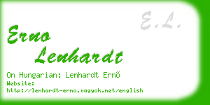 erno lenhardt business card